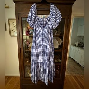 Hyacinth House XXL Blue Gingham Dress